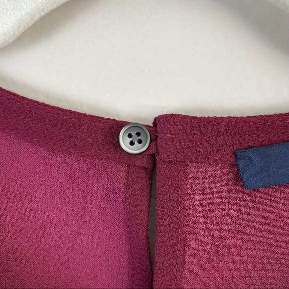 MADEWELL Crepe Canal Maroon Sleeveless Blouse - Picture 8 of 10